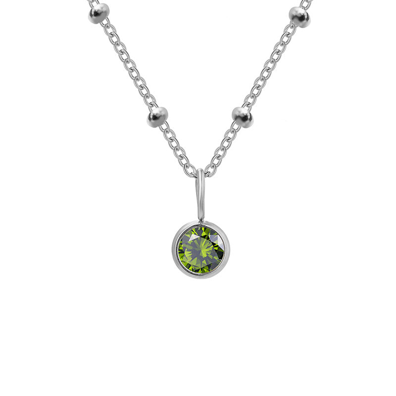 Classic Birthstone Solitaire Necklace