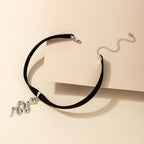 Gothic Snake Pendant Velvet Choker Necklace