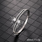 Elegant Dual-Band Bracelet with Refined Crystal Detail