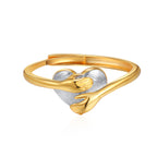 Embrace Hands Ring – Gold & Silver Tone Open Band
