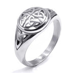 Celtic Knot Signet Ring – Vintage Celtic Symbol Stainless Steel Band