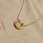 Minimalist Double-Hoop Pendant Necklace