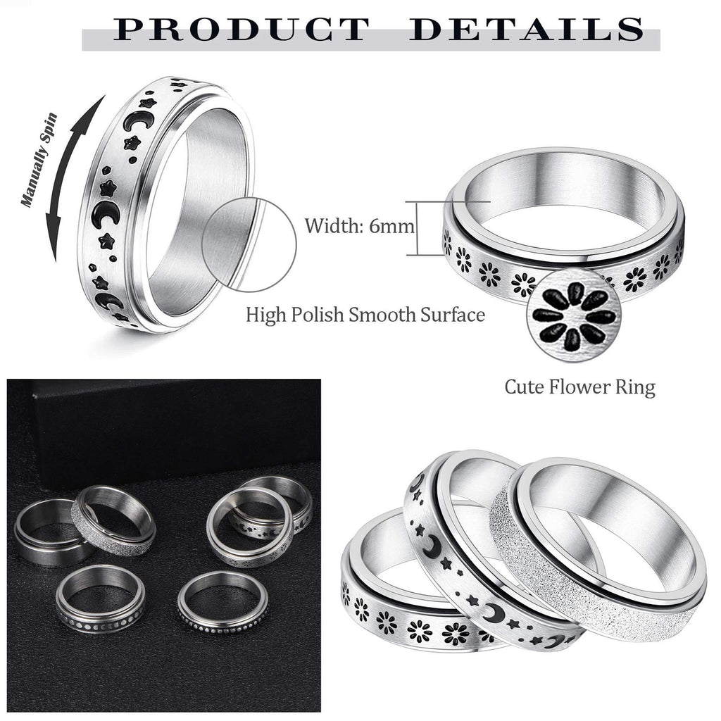 Minimalist Stainless Steel Band Ring – Engraved & Polished Finish