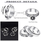 Minimalist Stainless Steel Band Ring – Engraved & Polished Finish