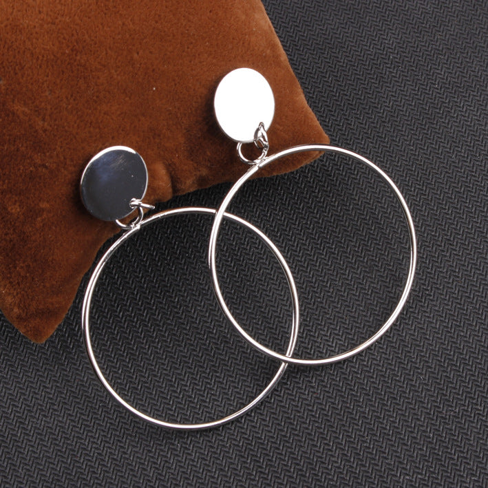 Round Statement Hoop Earrings