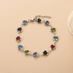 Heart-Accent Chain Bracelet with Elegant Linked Design