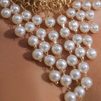 Luxe Cascading Pearl Statement Necklace