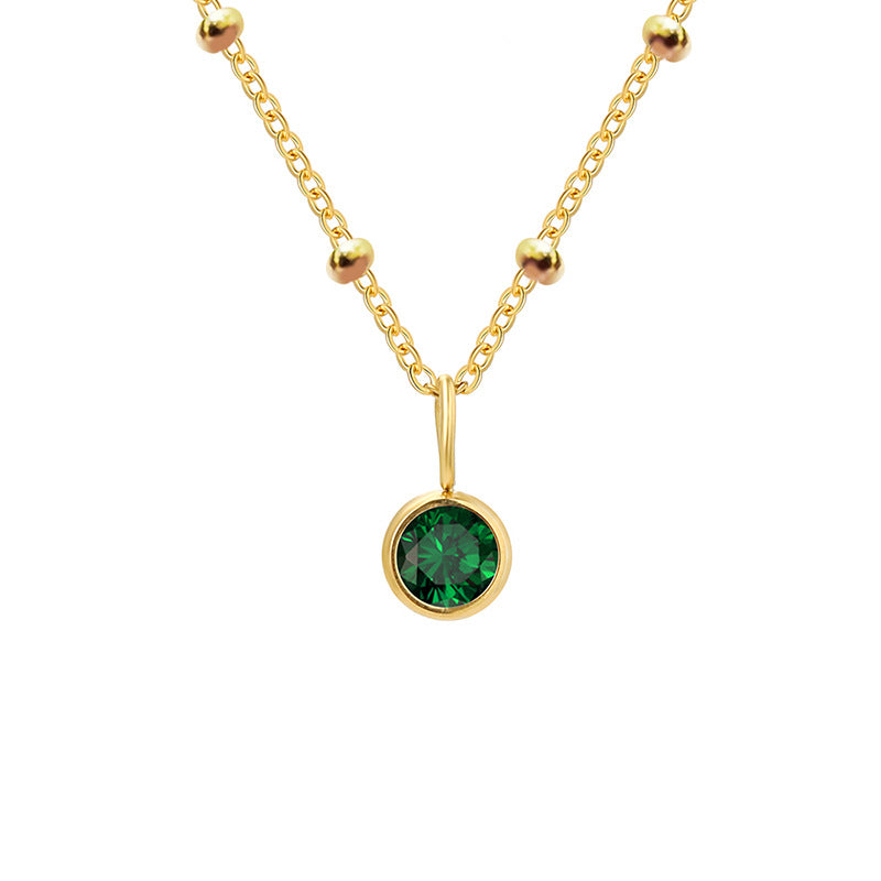 Classic Birthstone Solitaire Necklace