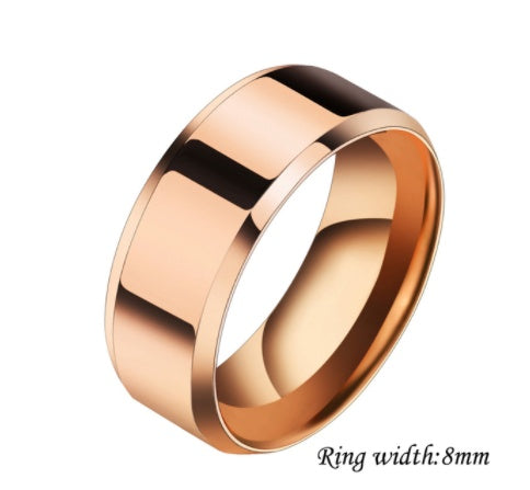 Classic Polished Stainless Steel Band Ring – 6mm Unisex Style