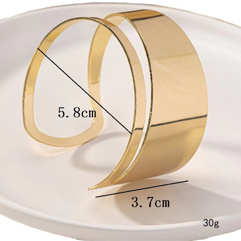 Wide Open Cuff Bracelet with Bold Modern Silhouette