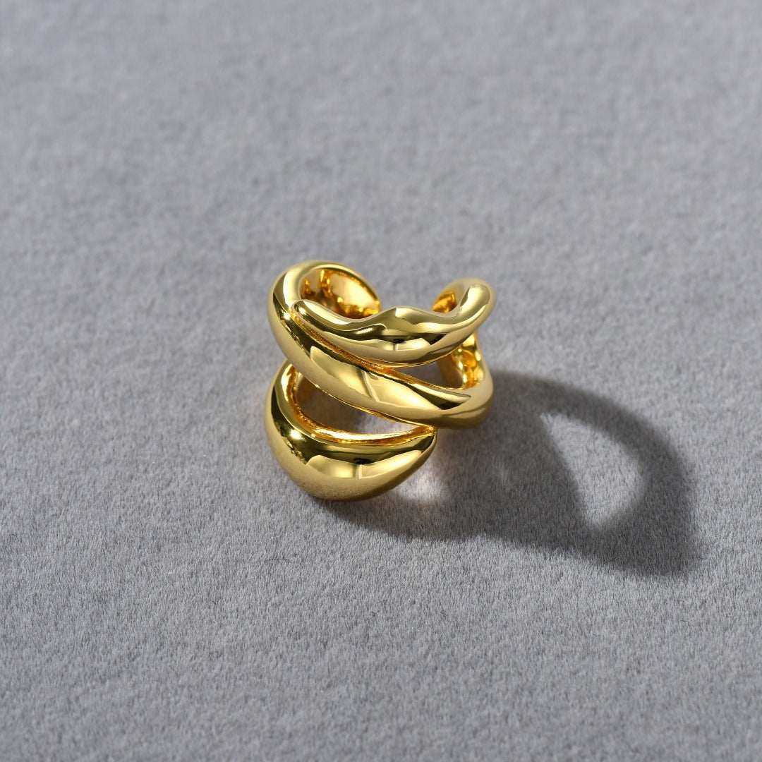 French Line Minimalist Multi-Layer Ear Cuff