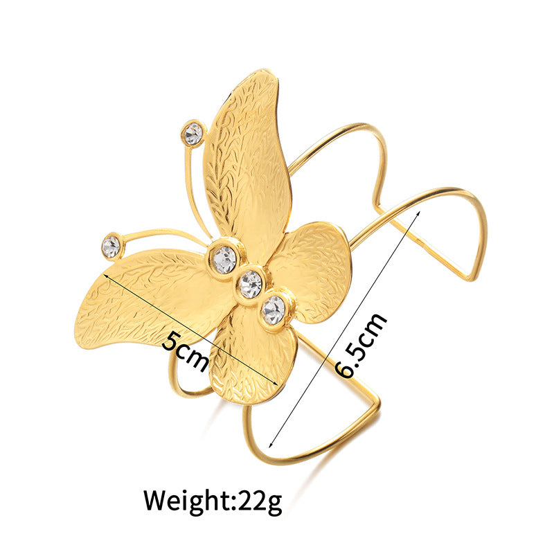 Geometric Open Cuff Bracelet with Intricate Center Detail