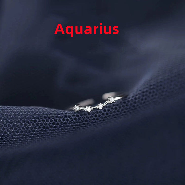 Zodiac Constellation Adjustable Ring – Celestial Star Sign Band