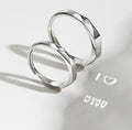 Minimalist Couple Rings Set – Faceted Promise Bands
