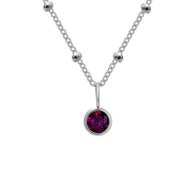 Classic Birthstone Solitaire Necklace