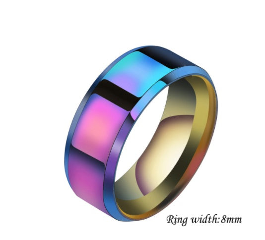 Classic Polished Stainless Steel Band Ring – 6mm Unisex Style