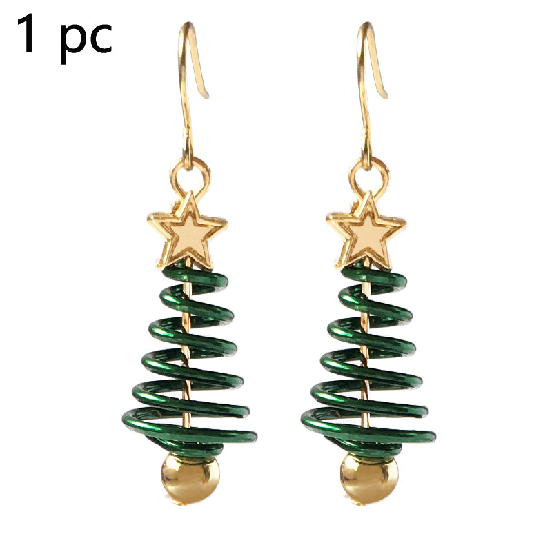 Festive Christmas Tree DIY Earrings with Star & Bell Detail