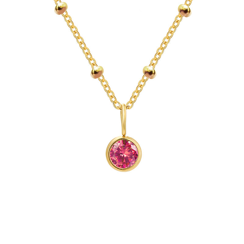 Classic Birthstone Solitaire Necklace