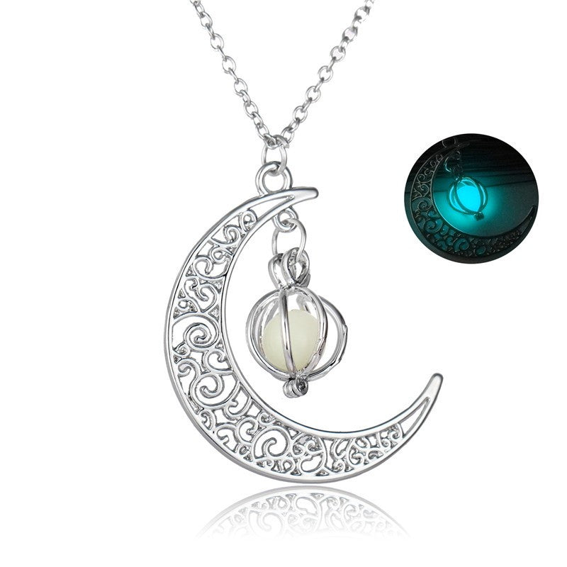 Crescent Moon Glow Pendant