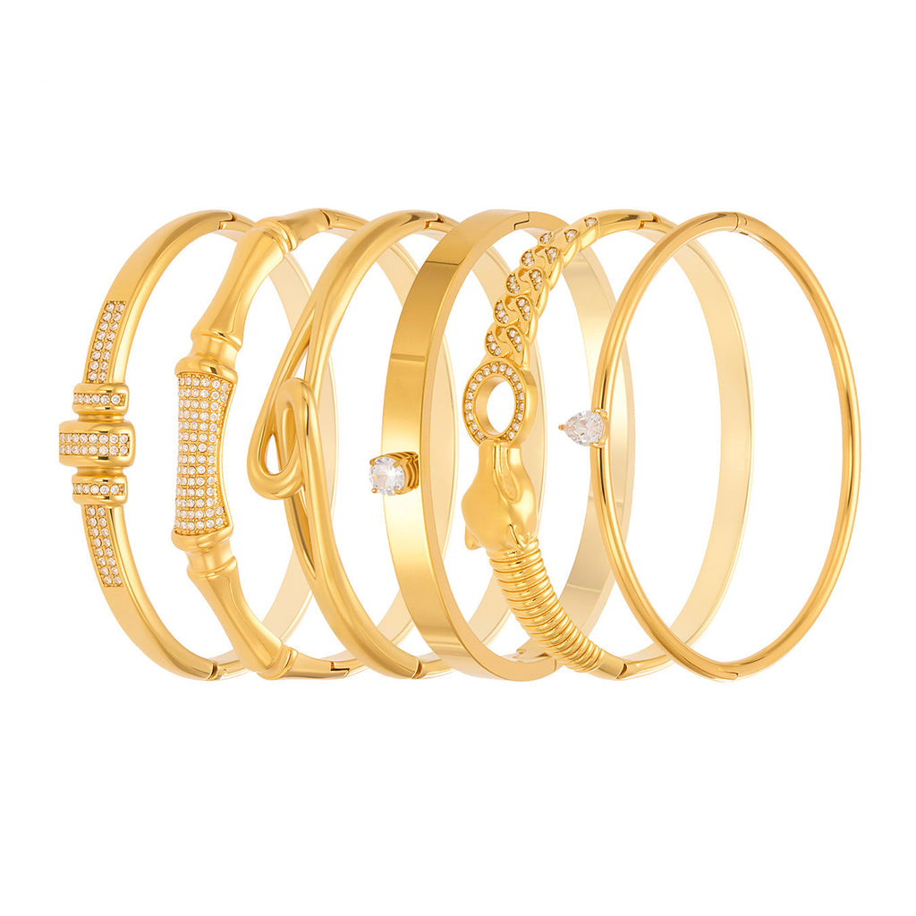 Statement Cuff Bracelet with Sculptural Open-End Design