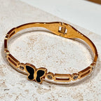 Butterfly Charm Bracelet with Crystal Accents