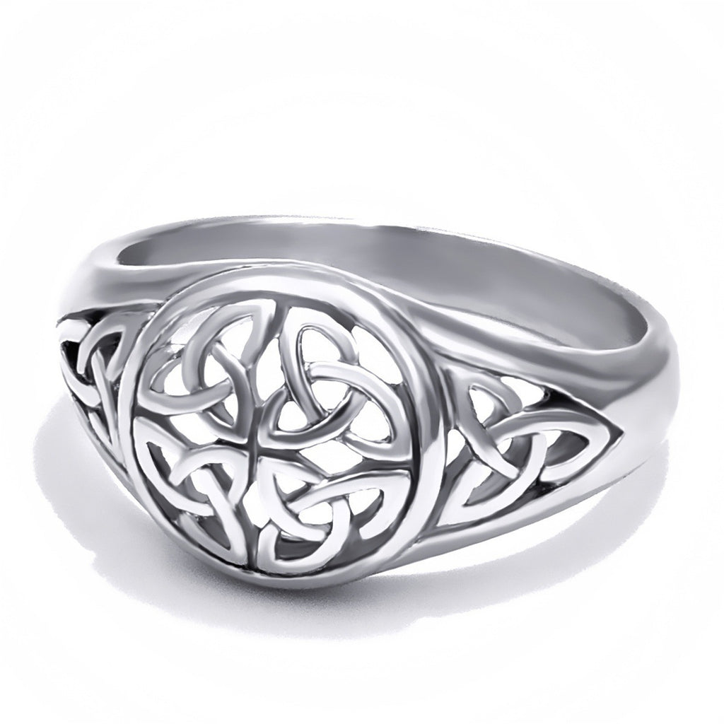 Celtic Knot Signet Ring – Vintage Celtic Symbol Stainless Steel Band