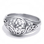 Celtic Knot Signet Ring – Vintage Celtic Symbol Stainless Steel Band