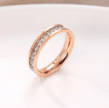 Rose Gold Eternity Band – Pavé CZ Wedding Ring