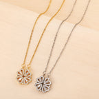 Gold Crystal Heart Cluster Necklace – Elegant Multi-Heart Pendant Chain