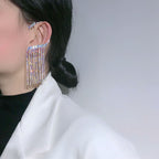 Rhinestone Waterfall Ear Cuff Earrings