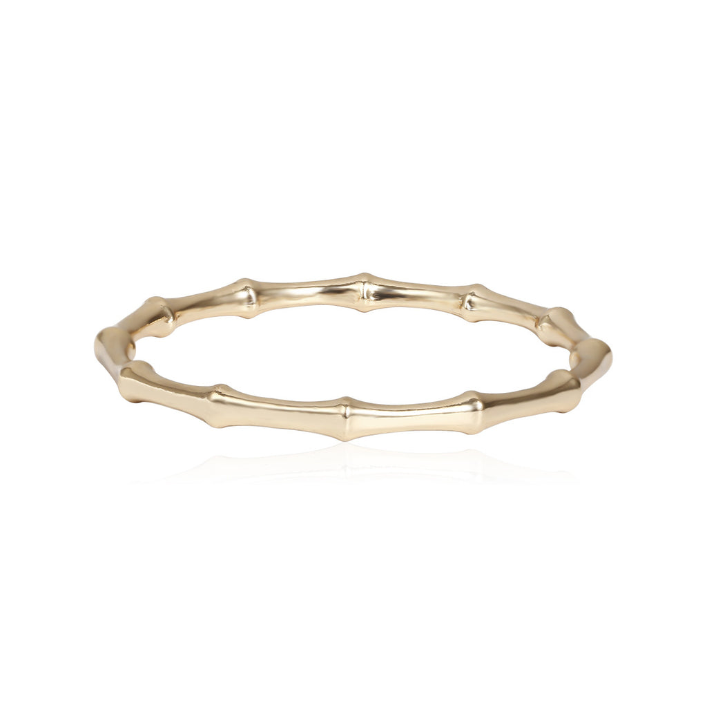 Two-Piece Bracelet Set with Organic Bangle and Chain Design