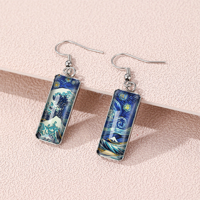Starry Night Art Drop Earrings