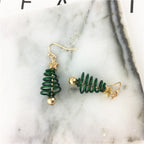 Festive Christmas Tree DIY Earrings with Star & Bell Detail