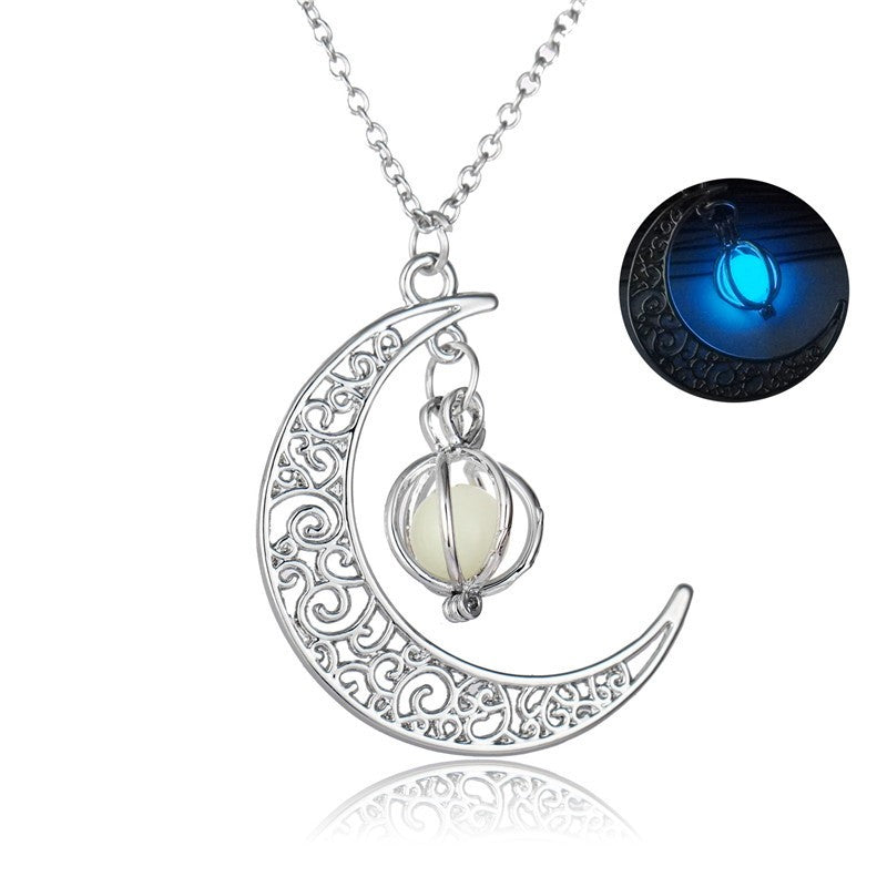 Crescent Moon Glow Pendant