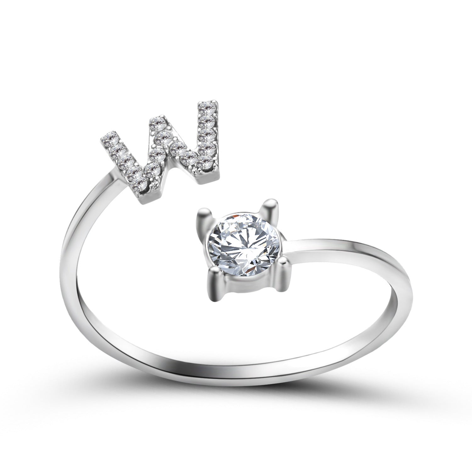 Personalized Diamond Initial Ring
