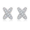 X-Shape Moissanite Stud Earrings
