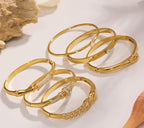 Statement Cuff Bracelet with Sculptural Open-End Design