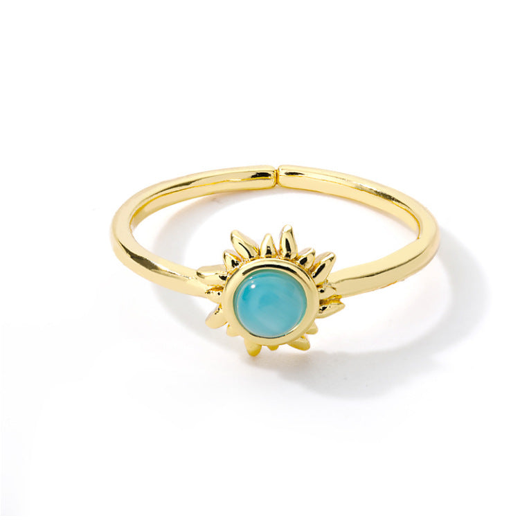 Boho Adjustable Ring Set – Lotus, Sun & Minimal Motif Bands