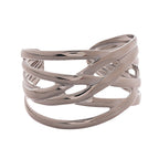 Interwoven Open Cuff Bracelet with Bold Layered Design