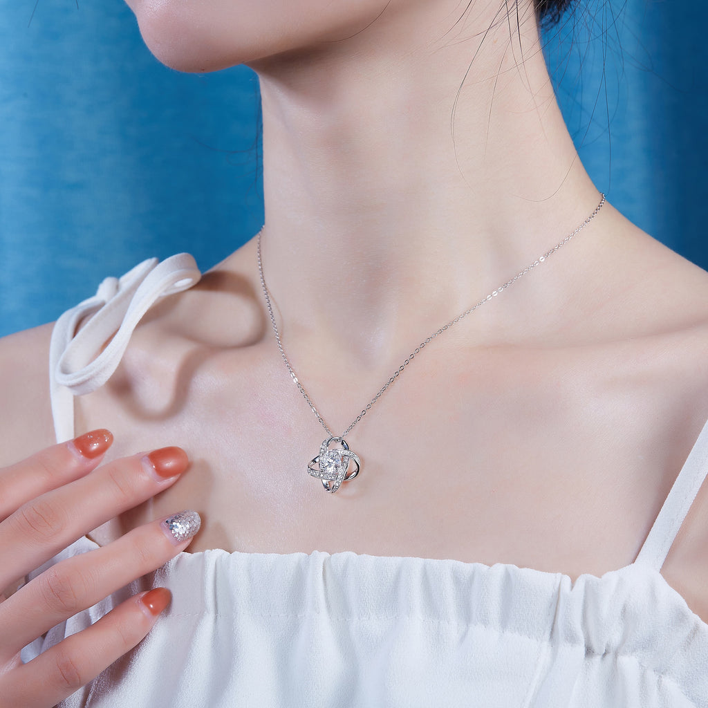 Interlocking Orbit Moissanite Pendant Necklace