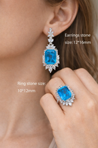 Luxury Blue Crystal Jewelry