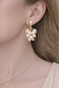 Pearl Grape Cluster Drop Earrings