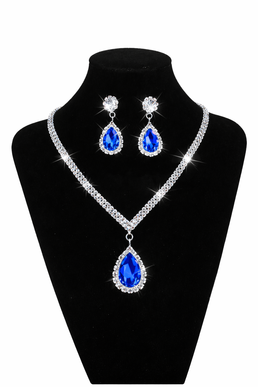 Crystal Teardrop Jewelry Set