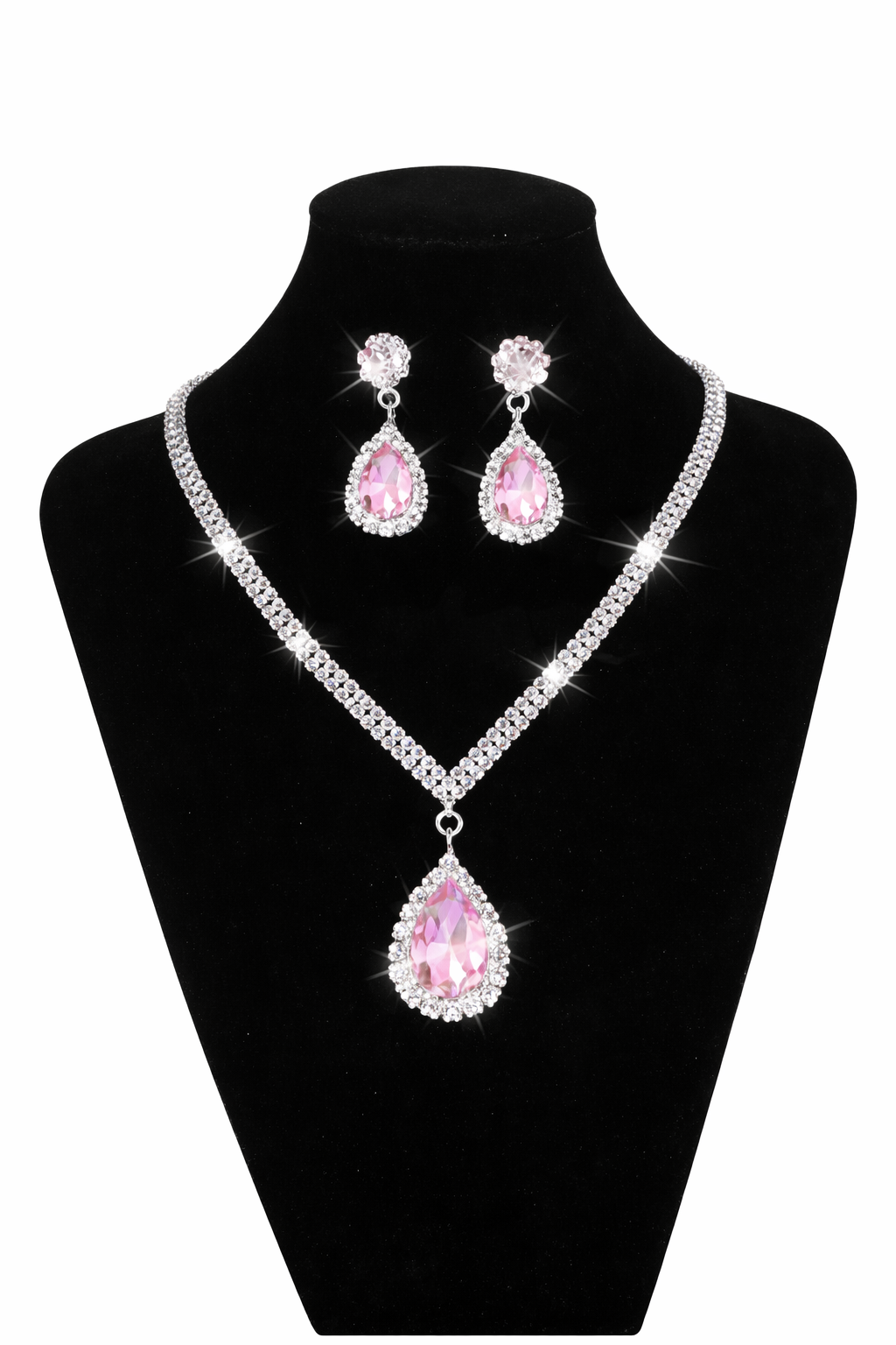 Crystal Teardrop Jewelry Set