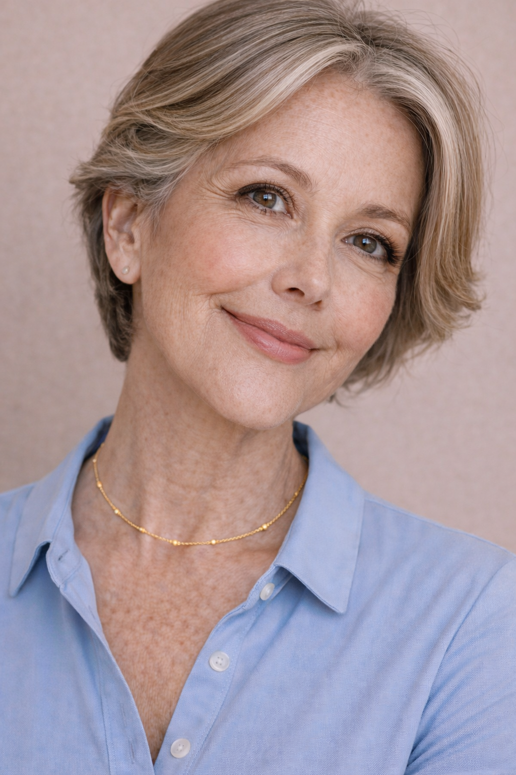 Krystal Crafts Minimal Gold Beaded Chain Necklace