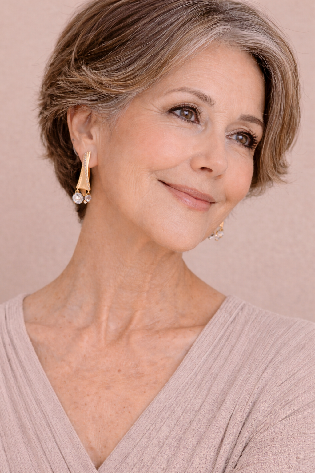 Krystal Crafts Golden Drop Crystal Earrings