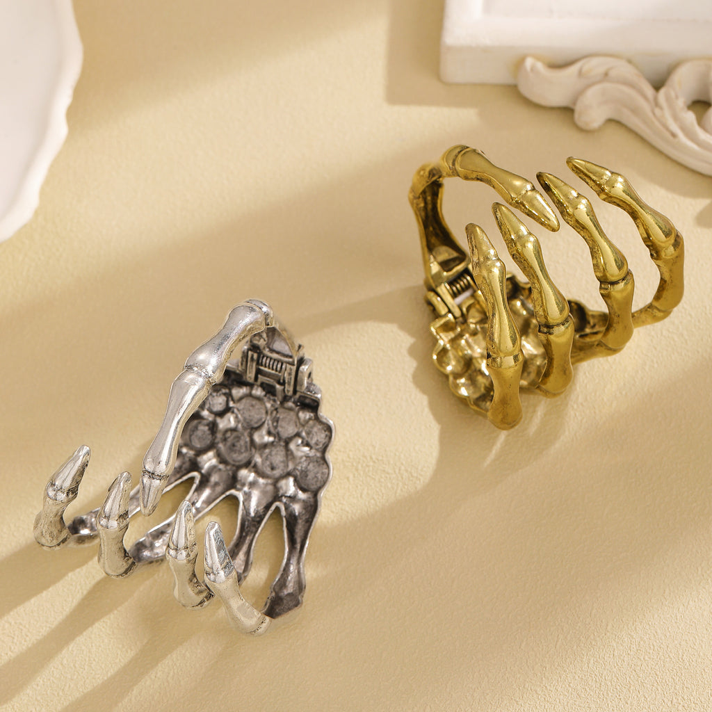 Organic Bone-Style Cuff Bracelet with Sculptural Form