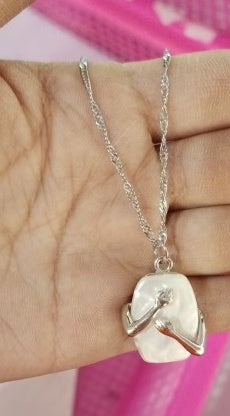 Hugging Arms Pendant Necklace
