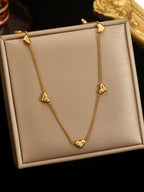 Delicate Heart Charm Necklace with Fine Chain