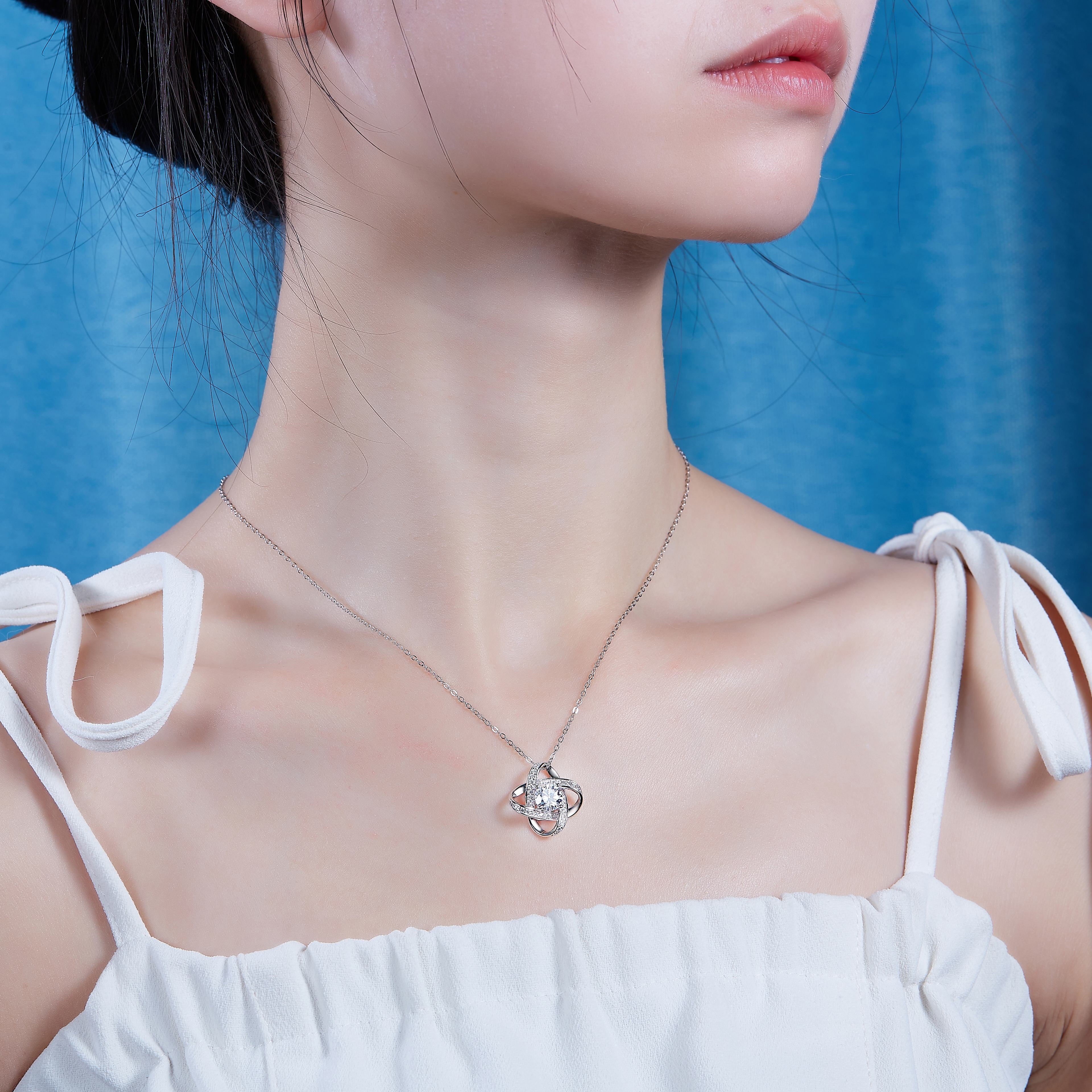 Interlocking Orbit Moissanite Pendant Necklace